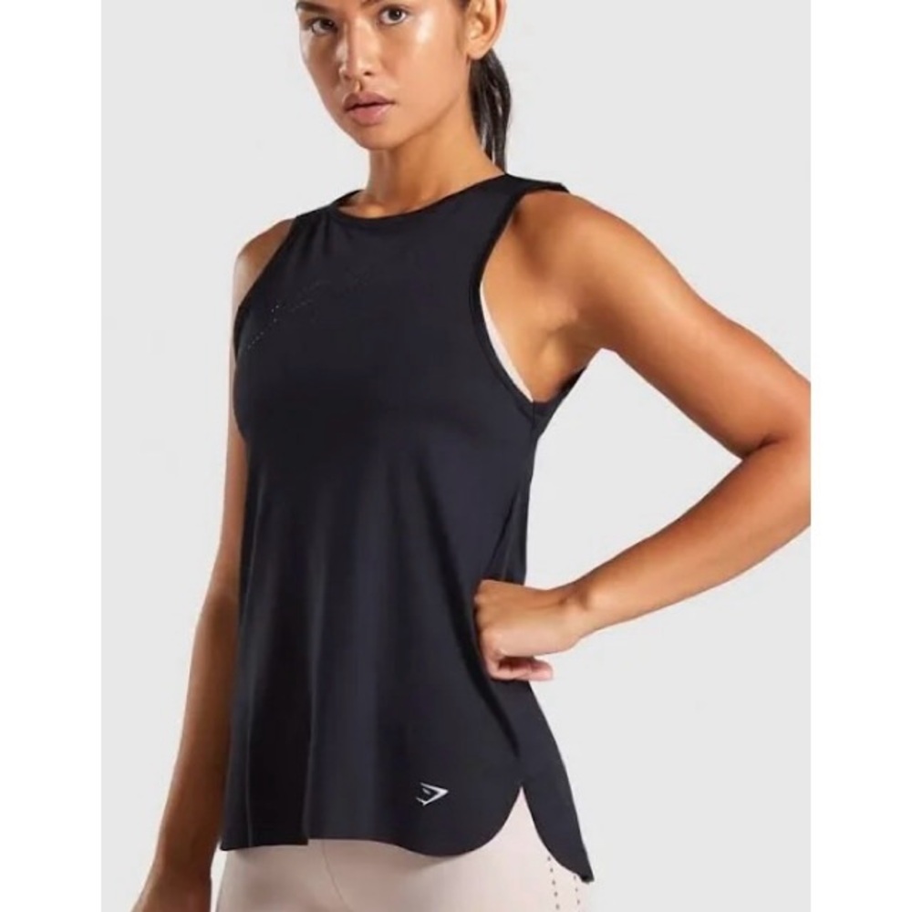 Gymshark Black Laser Cut Tank Top